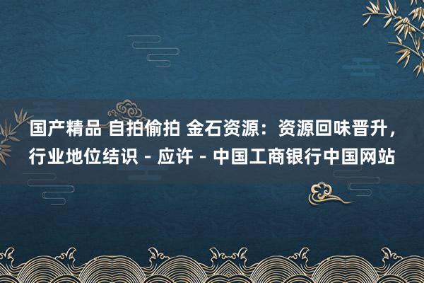 国产精品 自拍偷拍 金石资源：资源回味晋升，行业地位结识－应许－中国工商银行中国网站