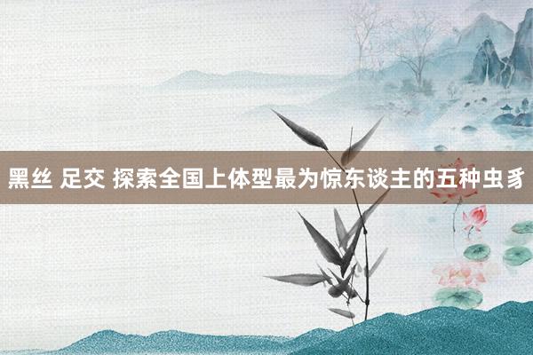 黑丝 足交 探索全国上体型最为惊东谈主的五种虫豸